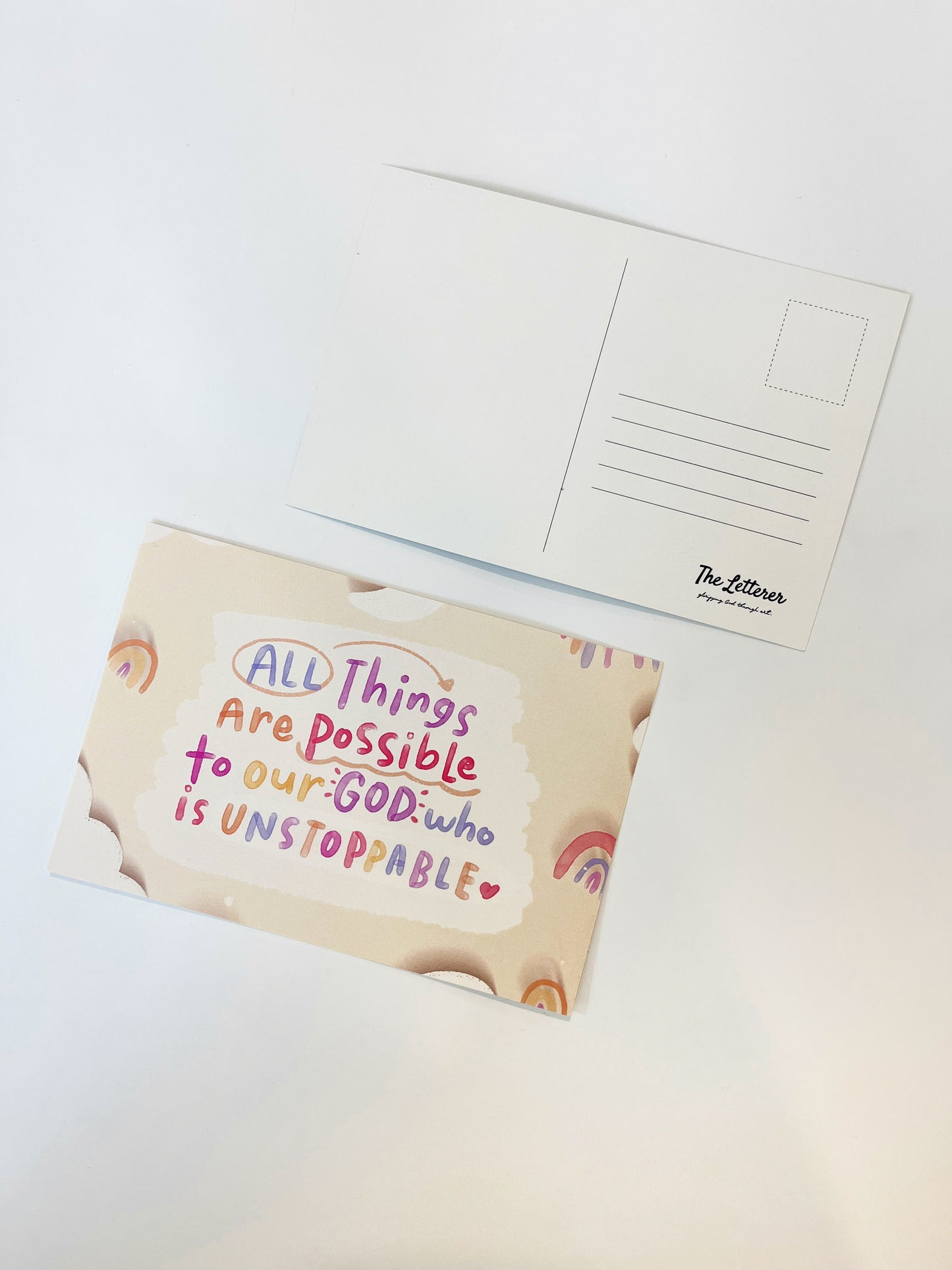 The Letterer Faith-inspired Postcards